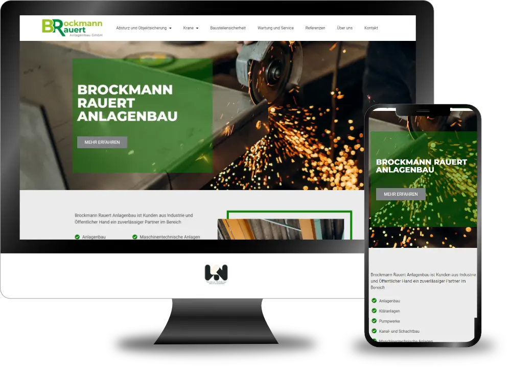 Layout Kreatives Webdesign-Webdesign für Anlagenbau-Brockmann_Rauert_Analgenbau_GmbH